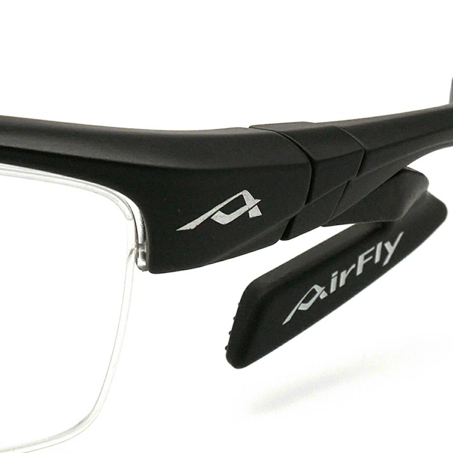 エアフライ 度付きクリアレンズ AF-303 col.1 AirFly 鼻に跡がつかないスポーツサングラス クリアアダプター UVカット ItoLens ハイカーブ160 6カーブ_5