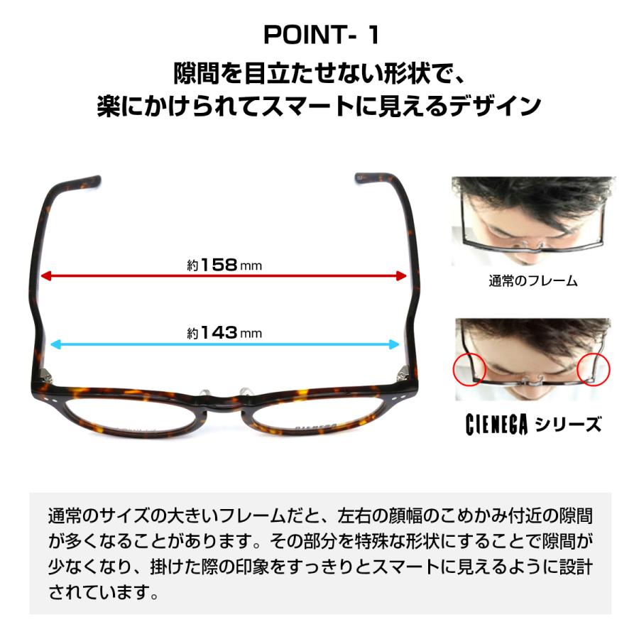 大きいサイズ 顔 大きい 老眼鏡 メガネ シェネガ CIENEGA CN-K32 C-2