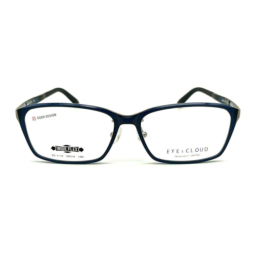大きいサイズ 度付きレンズセット EC-1114 col.2 59mm EYEs CLOUD アイ