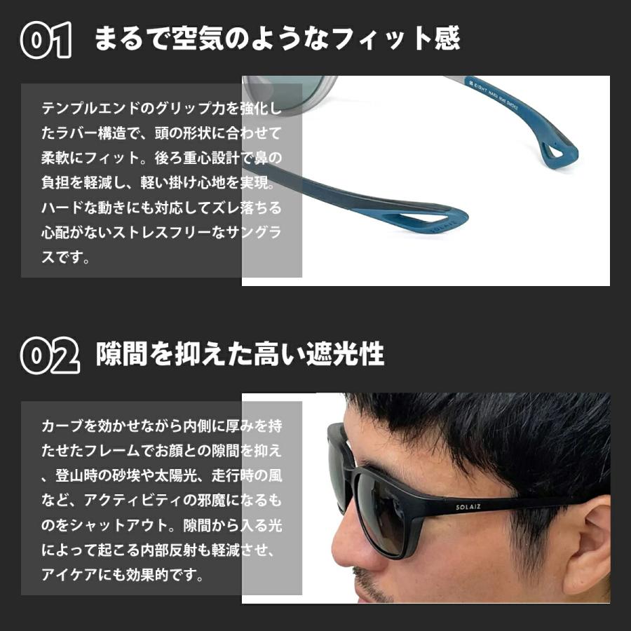 ソライズ エイト 偏光 サングラス EIGHT SUN 4色 53mm SOLAIZ 日本製