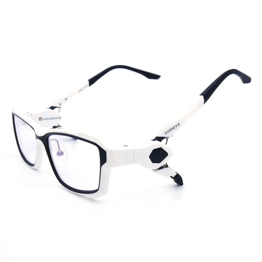 ゲーム メガネ ゴッドアイ 白 ゲーミンググラス パソコン 眼鏡 e