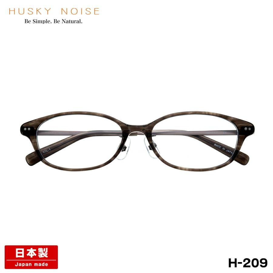 ハスキーノイズ メガネ H-209 4色 52mm HUSKY NOISE 日本製 鯖江 フレーム チタン 女性 レディース ハスキーノイズ メガネ H-209 4色 52mm HUSKY NOISE 日本製 鯖江