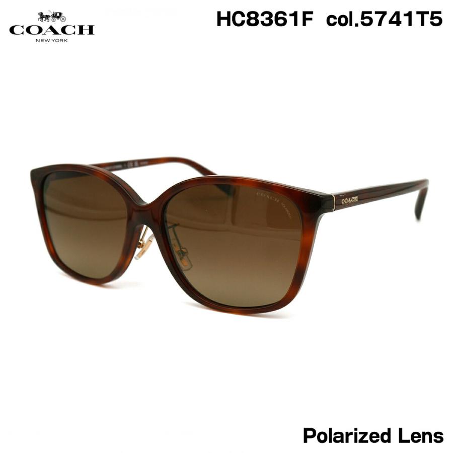 【未使用に近い♡】コーチ 度なし サングラス アイウェア HC8361F ピンク COACH（コーチ） 偏光 サングラス HC8361F col.5741T5 57mm COACH