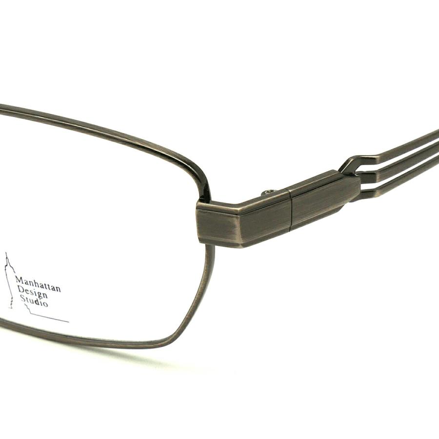 大きいサイズ 伊達 ダテメガネ MDS-524 col.1 60mm マンハッタンデザインスタジオ ブルーライトカット UVカット 大きい顔_11