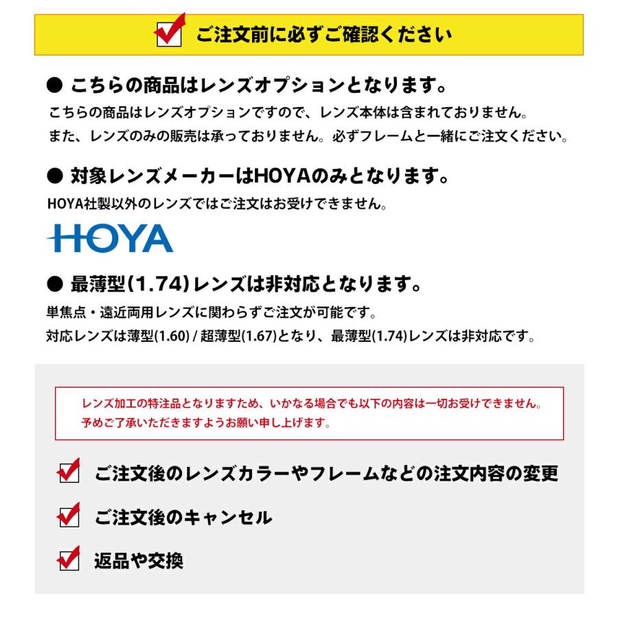 HOYA レンズオプション レイガード435 HOYA Ray Guard 435 メガネ
