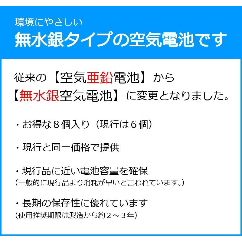 リオネット 補聴器 電池 PR48 13 5パック (8個入×5)  純正 無水銀 空気電池｜eyeneed｜02