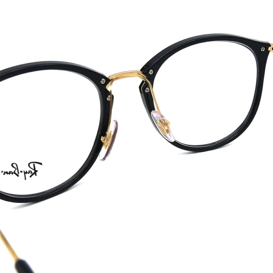 【あいうえお】Ray-Ban RB7140 2000 ブラック/ゴールド Ray-Ban（レイバン） RayBan ボストン ネオクラシック 軽量 眼鏡