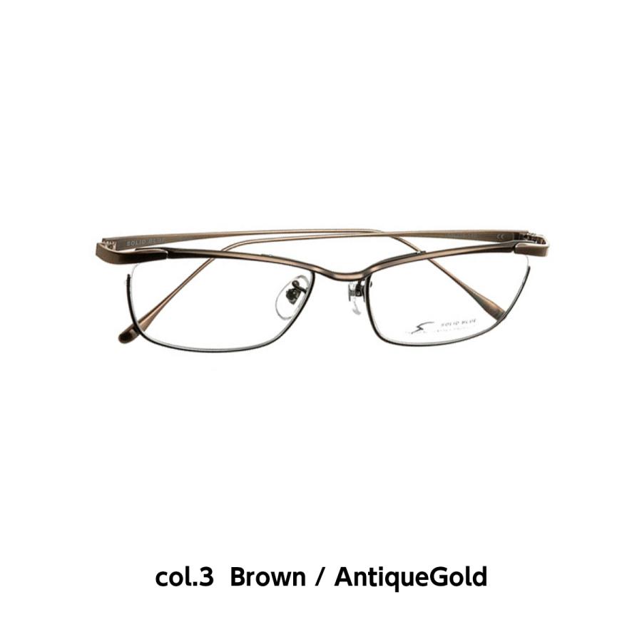 メガネ 鯖江 ソリッドブルー S-226 4色 フレーム ビジネス 伊達 度付き