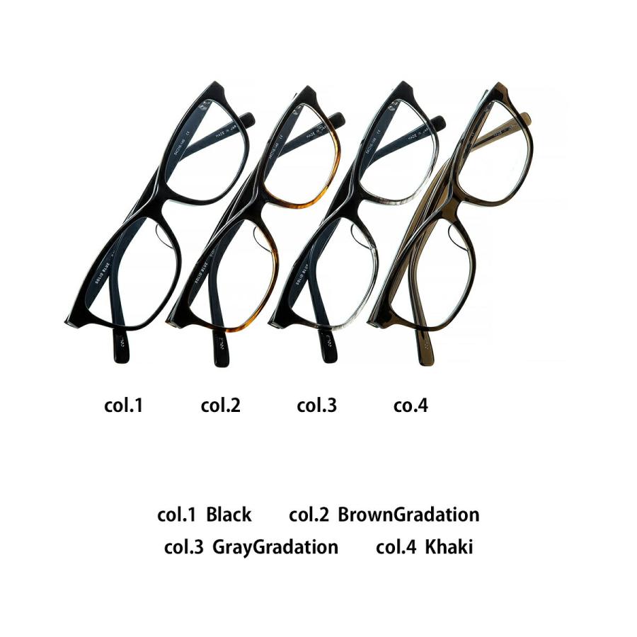 ソリッドブルー メガネ S-255 4色 54mm SOLID BLUE 日本製 鯖江