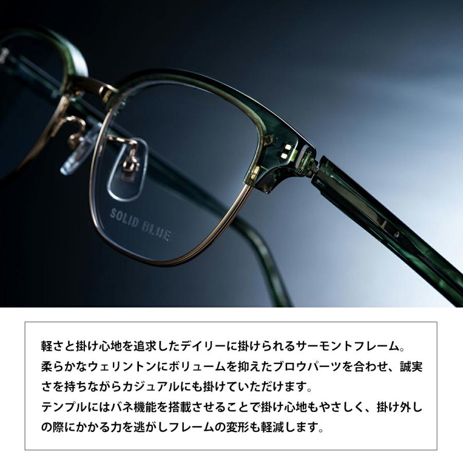 ソリッドブルー メガネ S-263 4色 51mm SOLID BLUE 日本製 鯖江