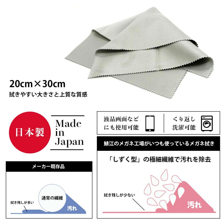 メガネ拭き 鯖江のメガネ工場がいつも使っているメガネ拭き 20cm×30cm