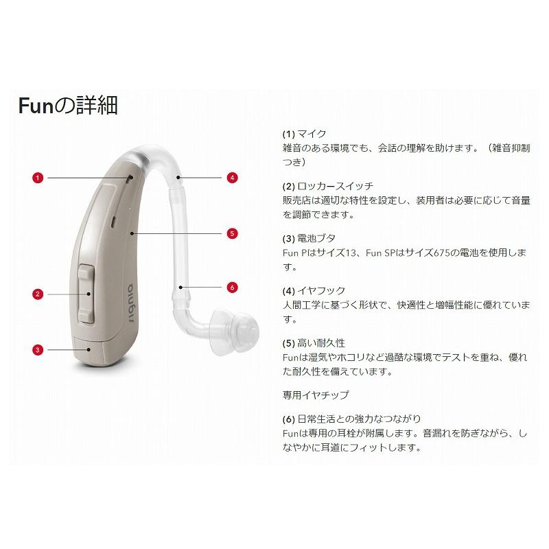 シグニア シーメンス 補聴器 Fun ファン SP 耳かけ デジタル パワー