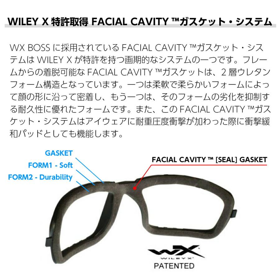 ワイリーエックス ボス リム サングラス WXJ-CCBOS03D WILEY X BOSS Rim スモークグレー リムガスケット マットブラック UVカット_2