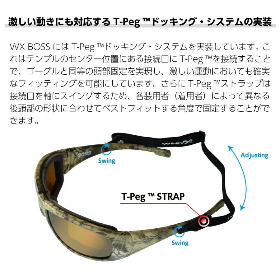 ワイリーエックス ボス リム サングラス WXJ-CCBOS03D WILEY X BOSS Rim スモークグレー リムガスケット マットブラック UVカット_3