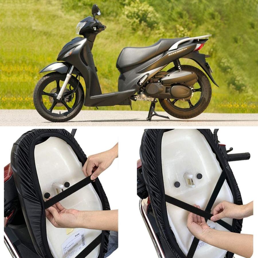 宅配 Lihao バイクシートカバー ミニバイク スクーター 厚手合皮素材 防水 固定用ゴムひも付き ブラック Xxl Hotelraunsali Com