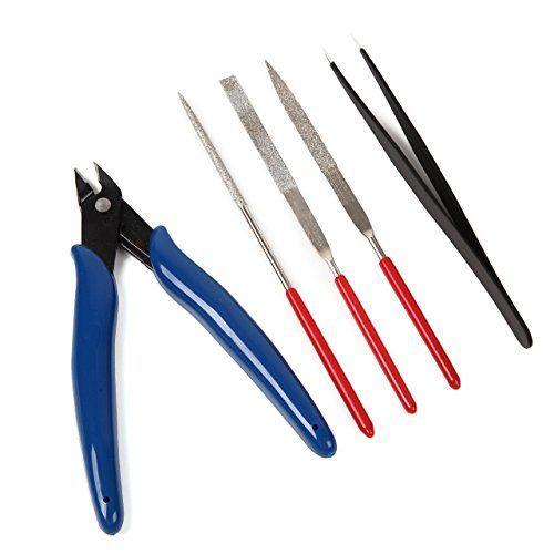 Kilonext プラモデル 入門用 工具 セット 人気満点 ヤスリ ニッパー シール用 3種 ピンセット付