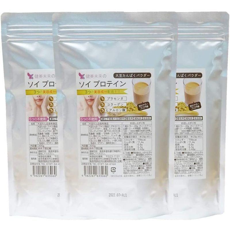 健美未来 大豆プロテイン 美容 ソイプロテイン 大豆たんぱくパウダー 300g プロテイン 女性 プロテイン その他プロテイン 美容 Eyes Shop プラセンタ コラーゲン ヒアルロン酸配合
