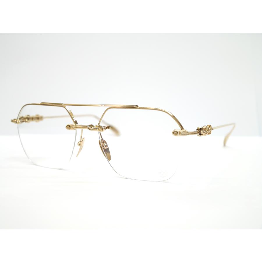 オ*~様 【希少】クロムハーツ メガネ サングラス chromhearts CHROME HEARTS（クロムハーツ） メガネフレーム FLUID 58□18 Col.MGP