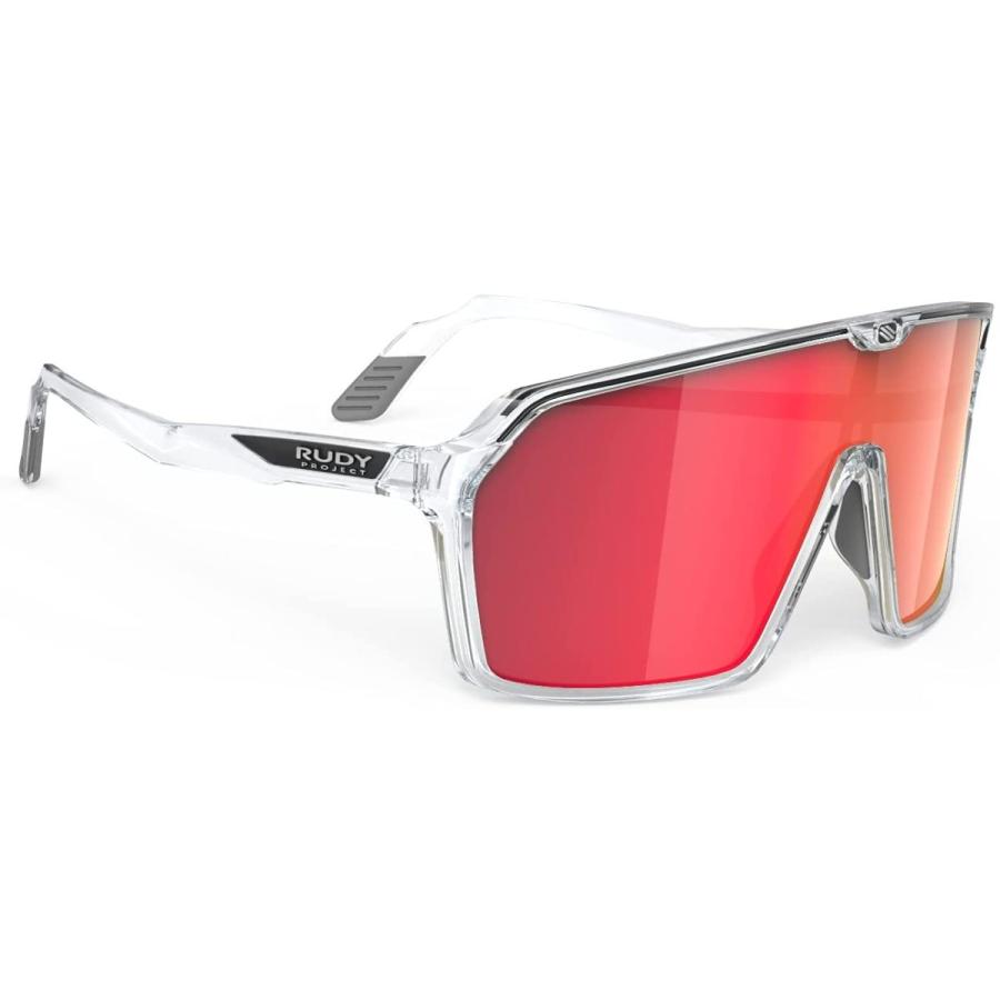 RUDYPROJECT（ルディプロジェクト）スピンシールド クリスタル/マルチレーザーレッド SP723896-0000 ロードバイク、サイクリング、トライアスロン、ランニング