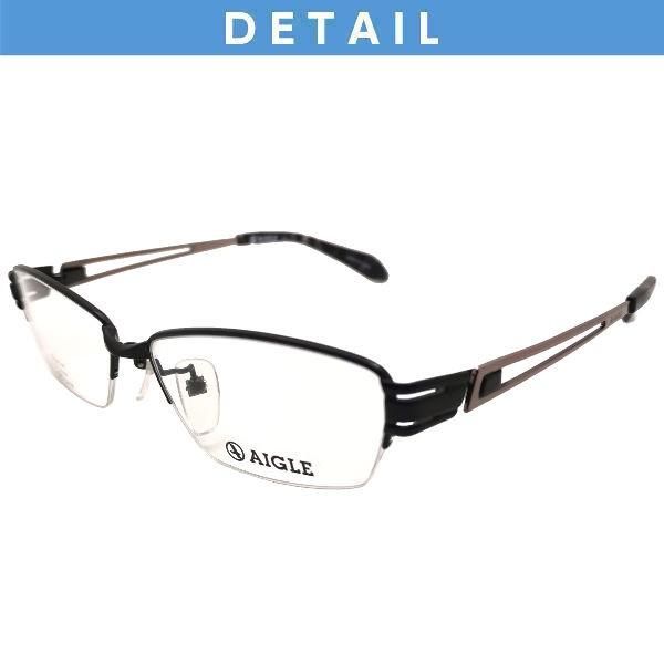 AIGLE AG-6027 ブラックフレーム メガネ(度あり) AIGLE（エーグル） 度付きメガネ AG1121 レンズ付 セット 安い