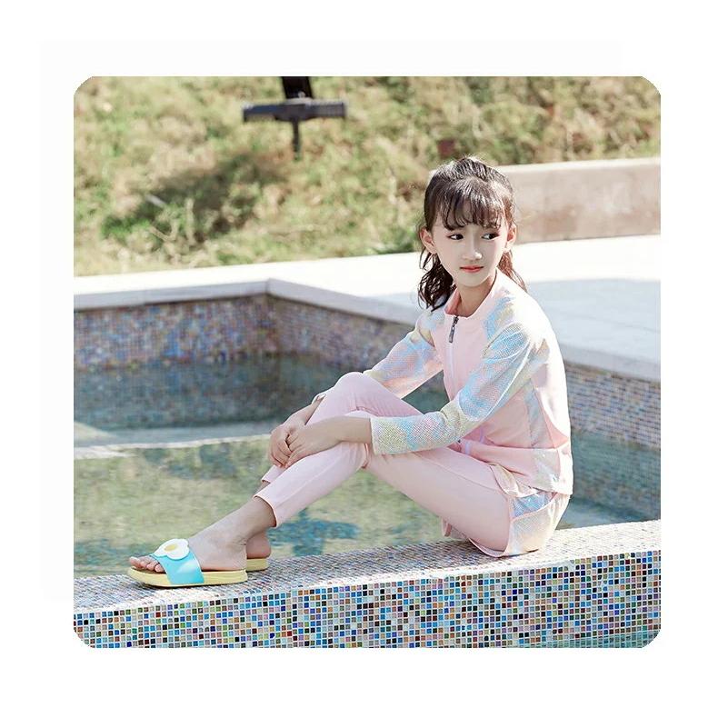 人気商品ランキング 子供 ジュニア 水着 女の子 高校生 140 150 160 小学生 中学生 スクール水着 セパレート キッズ 女児 長袖 ショートパンツ レギンス 花柄 Aynaelda Com