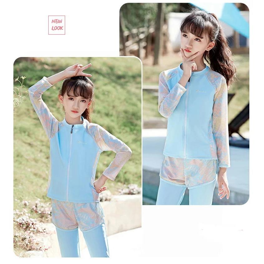 人気商品ランキング 子供 ジュニア 水着 女の子 高校生 140 150 160 小学生 中学生 スクール水着 セパレート キッズ 女児 長袖 ショートパンツ レギンス 花柄 Aynaelda Com