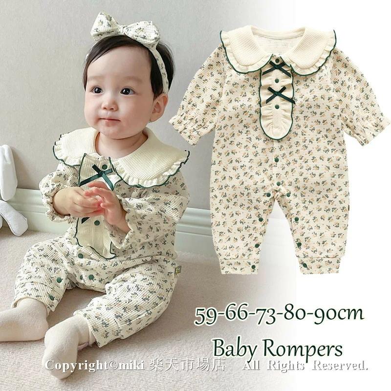 22秋冬新作 出産祝い ギフト ベビー用 長袖 ロンパース 女の子59 66 73 80 90 かわいい おしゃれ ベビー服 人気 お出かけ 赤ちゃん 新生児 18ヶ月 子供服 セレモニー 前開き Parkside Mu