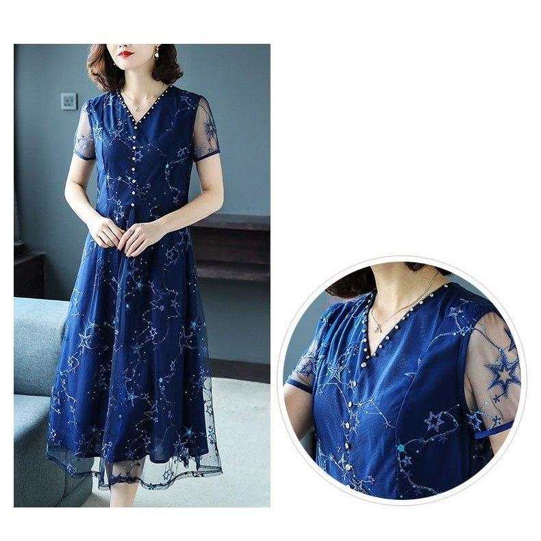 最新のデザイン J Adiorプリント風 星座柄ワンピース ロングワンピース マキシワンピース Morrismonument Com