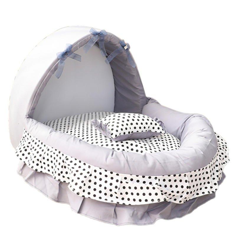 猫寝床 プリンセス風 ペット用寝床 犬用ベッド 寝台 猫用 小型犬 取り外し可能 保温防寒 厚め あったか 冬 室内用 ぐっすりる