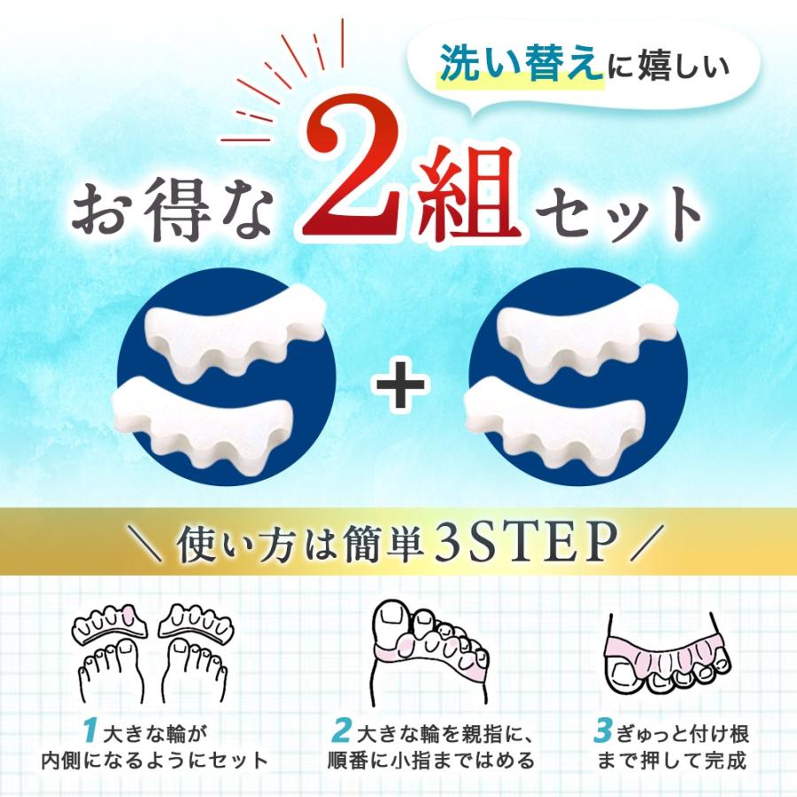足指サポーター【２組セット】外反母趾 リラックス 足指セパレーター シリコン フットケア 【理学療法士監修】レディース メンズ 爆買　 |  | 14