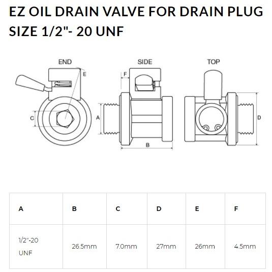 オイルチェンジャー  フォード その他車種 1/2″-20 EZバルブ EZ-101　オイル交換 自分で！工具は不要！ドレンボルトの代わりに付けるだけ｜ez-valve｜10