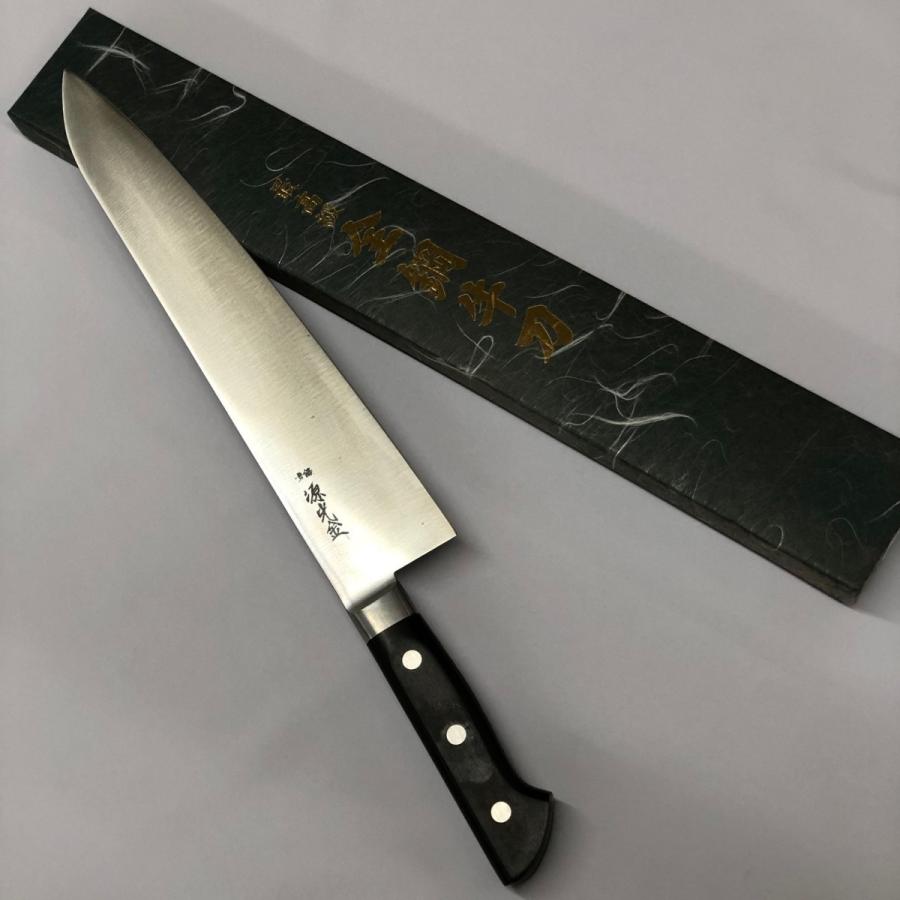 源 光金作 日本鋼 ハガネ 全鋼 牛刀 業務用包丁 300mm 30cm 錆び 源 光金作 日本鋼 ハガネ 全鋼 牛刀 業務用包丁 300mm 30cm 錆び