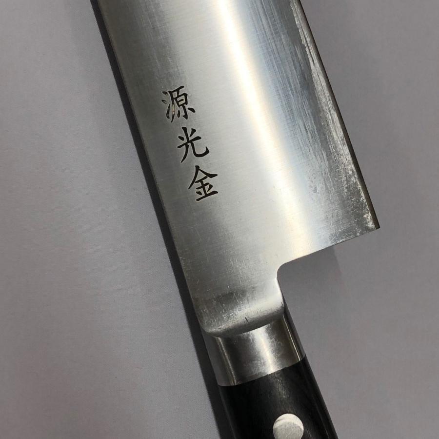 源 光金作 日本鋼 ハガネ 全鋼 牛刀 業務用包丁 240mm 24cm 錆びます