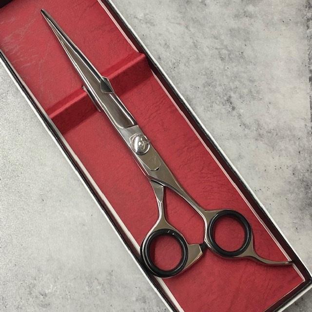 ステンレス鋼 鋏 ハサミ 散髪ばさみ シザー 19cm シザーリング付き