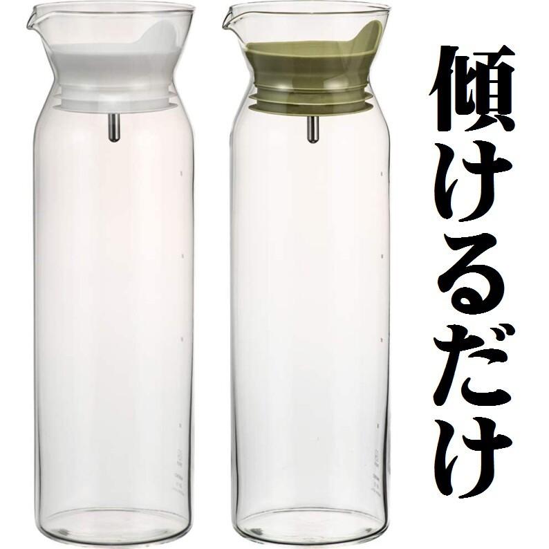 ハリオ 耐熱 ガラス 傾けるだけで注げる ウォーターピッチャー 900ml 食洗器対応 熱湯ok お茶 麦茶 水出し ドアポケットに入る おしゃれ ホワイト グリーン Hario Wpc 90 E雑貨yume 通販 Yahoo ショッピング