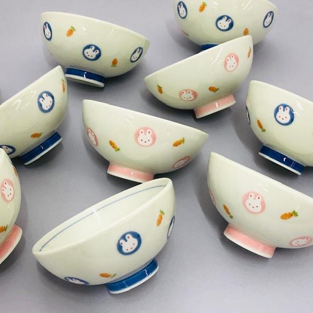ミニ うさぎ ウサギ 兎 小さい 小さめ お茶碗 茶碗 飯碗 ご飯茶碗 子供