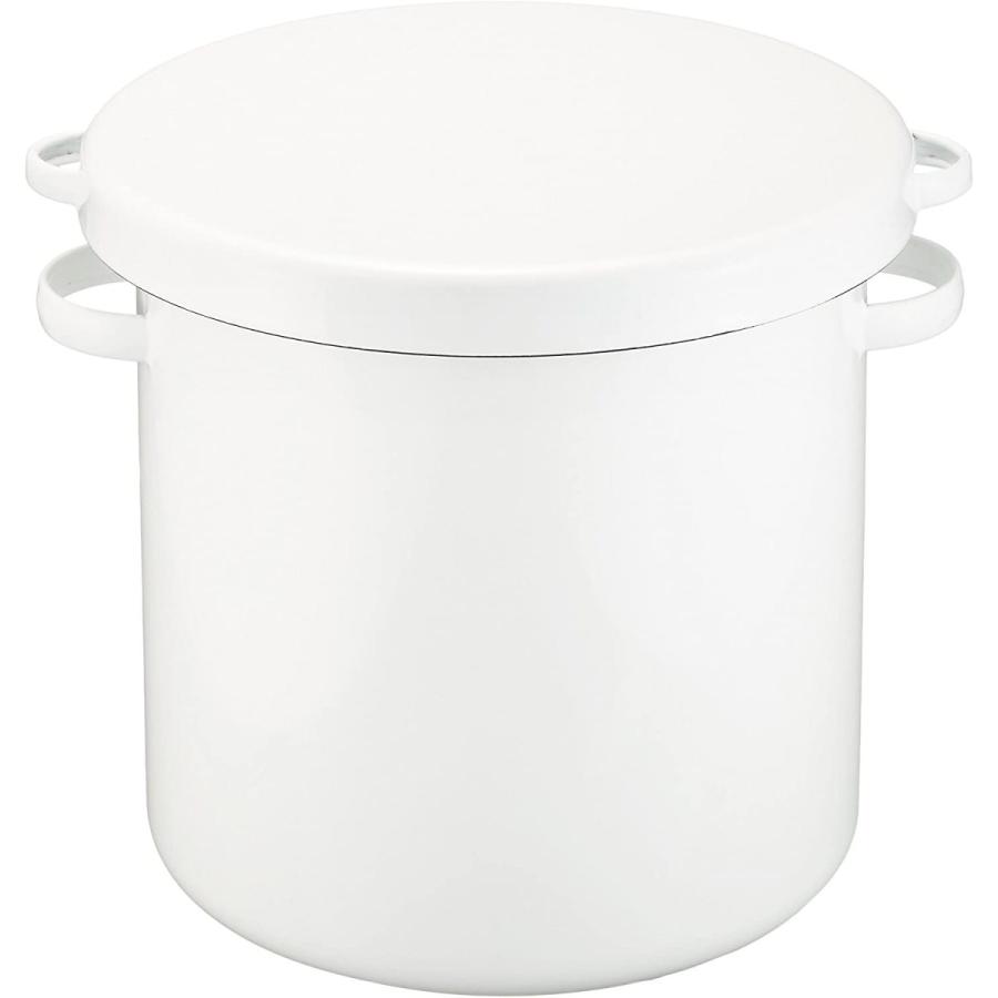 野田琺瑯 保存容器 ラウンドストッカー 24cm 米びつ 漬物 漬け物 ぬか漬け 梅 らっきょう おしゃれ 白 ホワイト ホーロー製 日本製 Noda 24 E雑貨yume 通販 Yahoo ショッピング