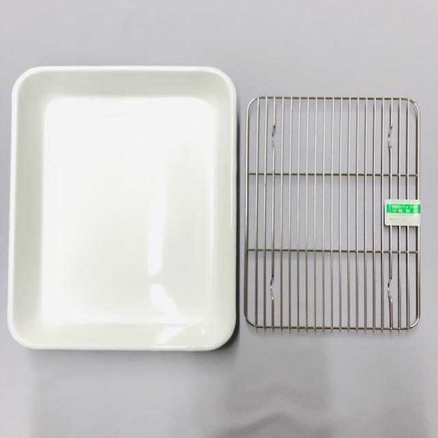 【新品・未使用】野田琺瑯 ホーローバット 18取  5個セット 野田琺瑯（noda horo） バット (全白) 18取 アミ付 セット ステンレス
