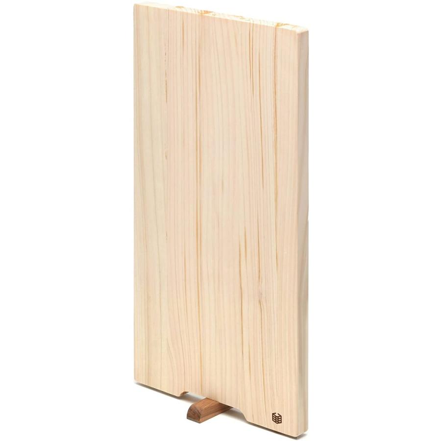 日本製 まな板 スタンド付き M ひのき ヒノキ 檜 桧 木製 木のまな板 軽い 薄い 自立する 垂直に立てれる 四角 長方形 四万十 おしゃれ  :pressence-4950697075378:e雑貨yume - 通販 - 