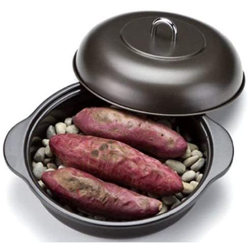 高木金属工業 ホーロー製 石付 石焼きいも器 24cm IH(200V) ガスコンロ