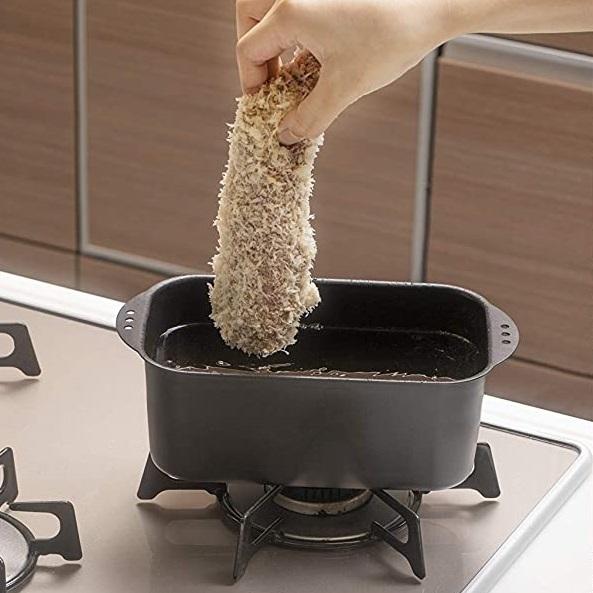日本製 角型 天ぷら鍋 天ぷら から揚げ とんかつ 小さい 日本製 角型 天ぷら鍋 天ぷら から揚げ とんかつ 小さい