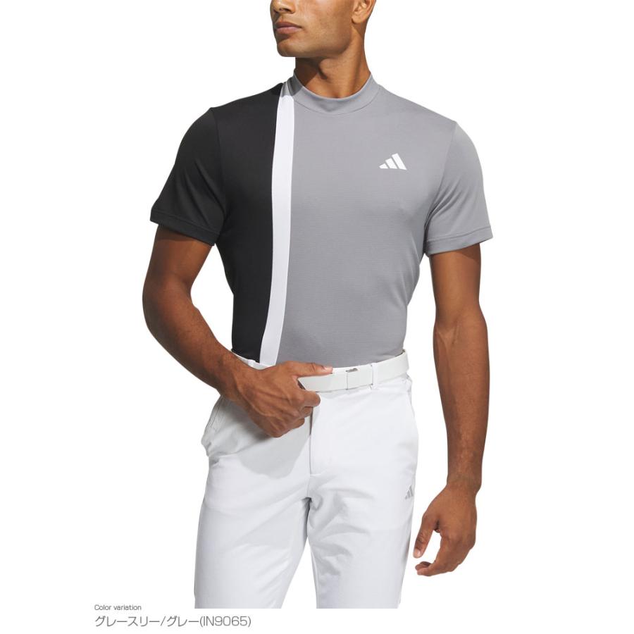 アディダス ゴルフ adidas Golf ゴルフウエア メンズ 半袖モックネックシャツ 「 IKK71 」 吸汗速乾 HEAT.RDY ビッグサイズ 2024春夏モデル｜ezaki-g｜02