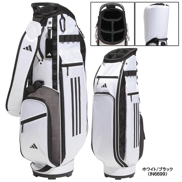 新品同様  アディダス　ゴルフ　レディース　キャディーバッグ　白 黒 adidas（アディダス） adidas Golf ゴルフ 日本正規品 軽量 スポーツ