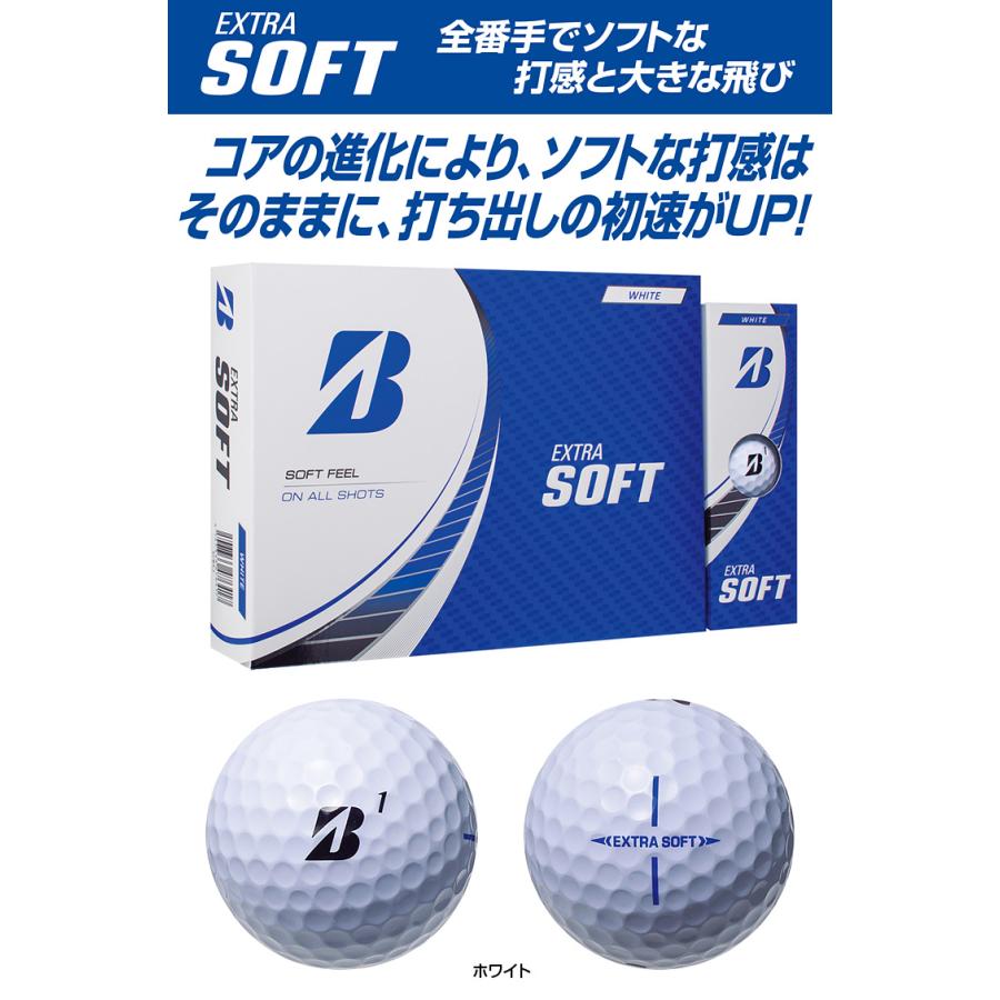 BRIDGESTONE GOLF ブリヂストンゴルフ日本正規品 EXTRA SOFT エクストラソフト 2023モデル ゴルフボール 1ダース(12個入)｜ezaki-g｜02