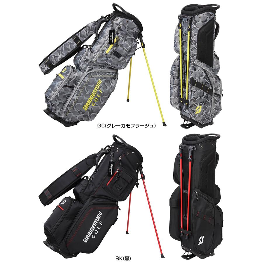BRIDGESTONE GOLF キャディバッグ ブラック・迷彩 BRIDGESTONE GOLF ブリヂストンゴルフ CB2525 黒カモフラージュ 軽量
