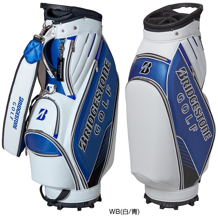 ブリヂストン キャディバッグ ホワイト/ブルー BRIDGESTONE GOLF ブリヂストンゴルフ 日本正規品 スポーツモデル