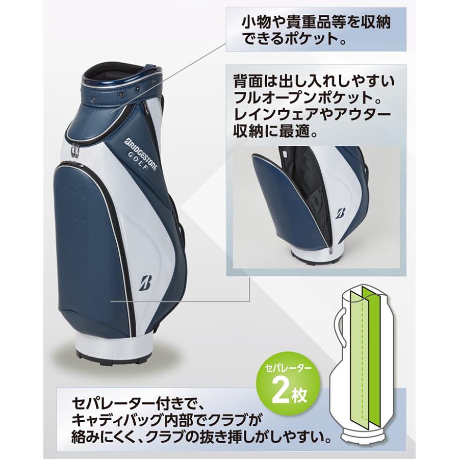BRIDGESTONE GOLF ブリヂストンゴルフ 日本正規品 軽量ベーシックモデル キャディバッグ 2024新製品 「 CBG422 」｜ezaki-g｜03