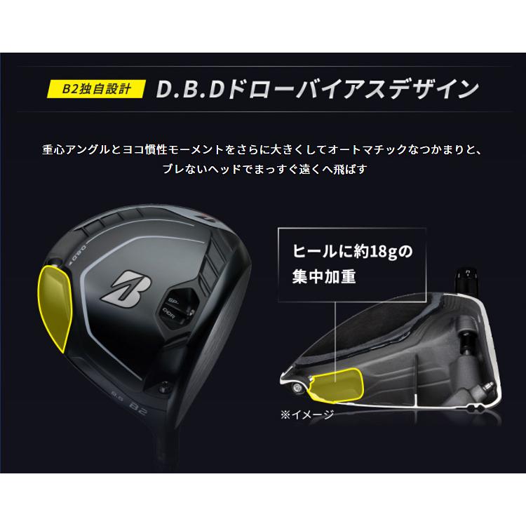BRIDGESTONE GOLF ブリヂストンゴルフ 日本正規品 B2 ドライバー Diamana PD50カーボンシャフト 「 2DLD1W 」｜ezaki-g｜08