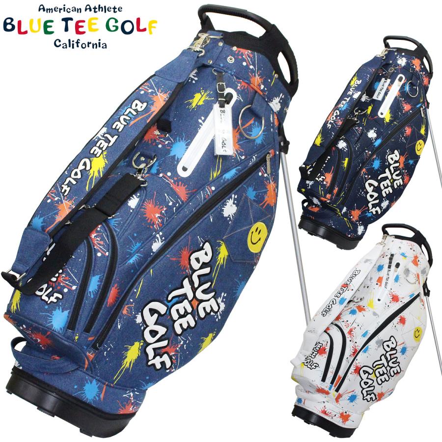ブルーティー ゴルフ CB-028 デニムペイント スタンド キャディバッグ【即納】 BLUE TEE GOLF ブルーティーゴルフ 正規品 デニムペイント スタンド