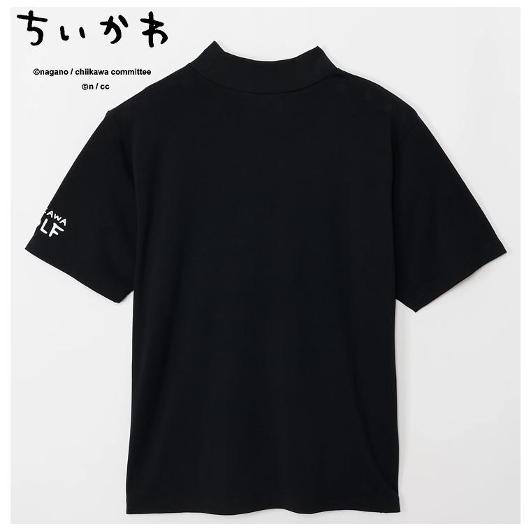 ちいかわ GOLF モックネック Tシャツ ちいかわグリーン ブラック 半袖